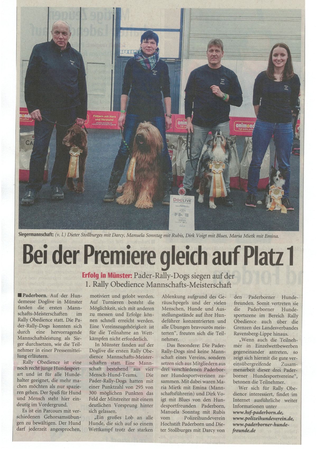 Pader-Rally-Dogs ROMM Münster - NW 22.01.16